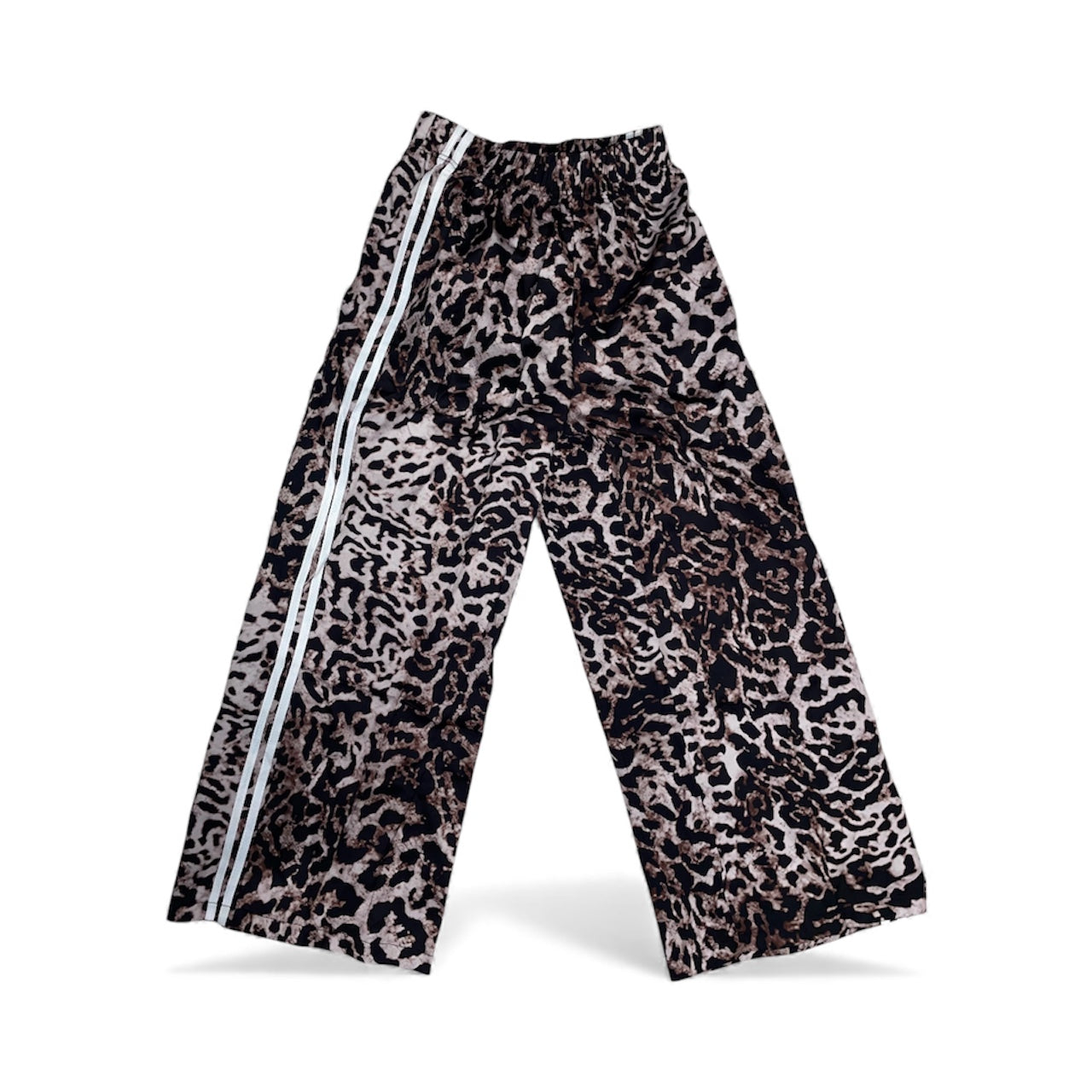 Pantalon jogging léopard à bandes