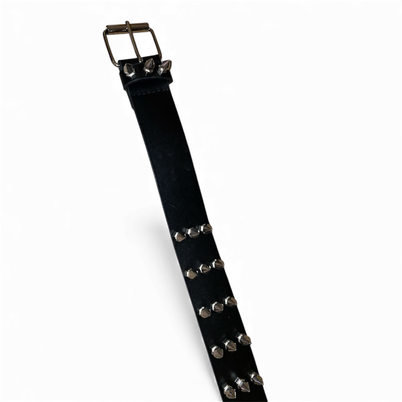 Ceinture noirs à pics argenté opium rock