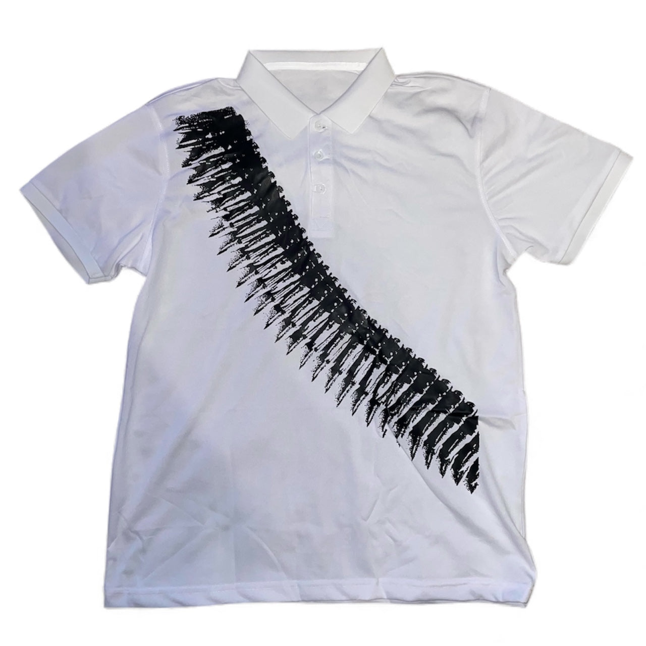 Polo blanc à balles army