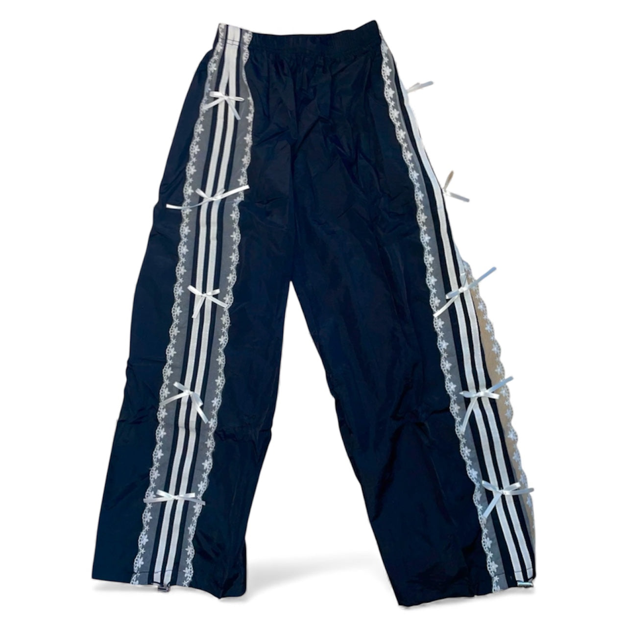 Pantalon jogging kawai dentelle bleu