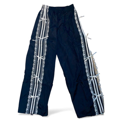 Pantalon jogging kawai dentelle bleu
