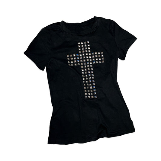 Tops femmes croix strass clouté y2k 2000's