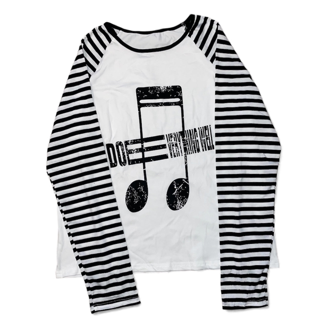 T-shirt à manches longues rayures musique 2000's