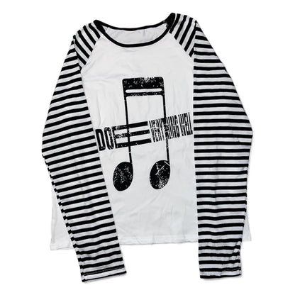 T-shirt à manches longues rayures musique 2000's