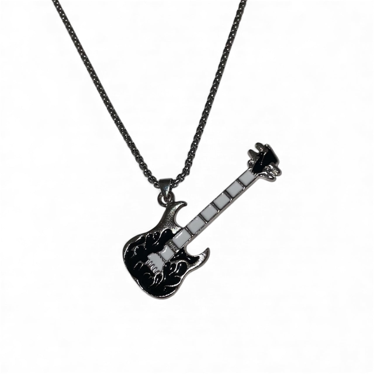 Chaîne pendentif guitare rock 2000's y2k