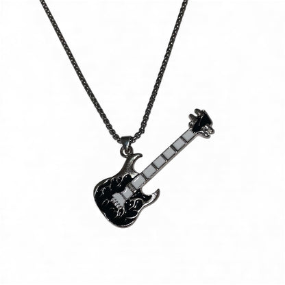 Chaîne pendentif guitare rock 2000's y2k