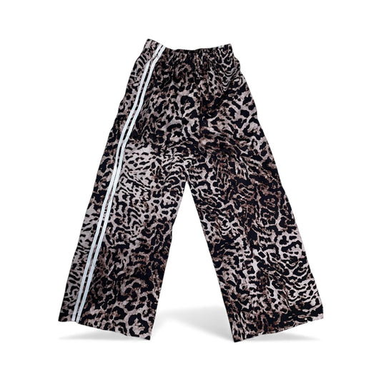 Pantalon jogging léopard à bandes