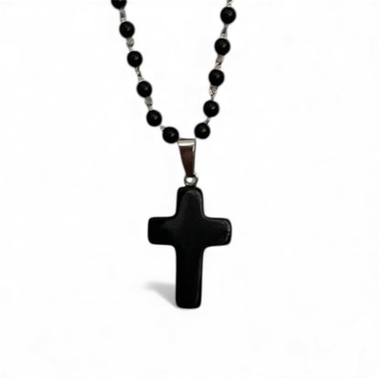 Pendentif croix noir