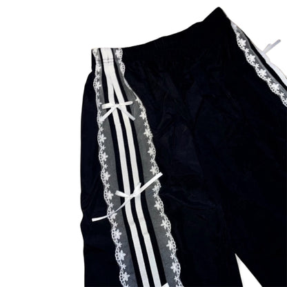 Pantalon jogging kawai dentelle noir