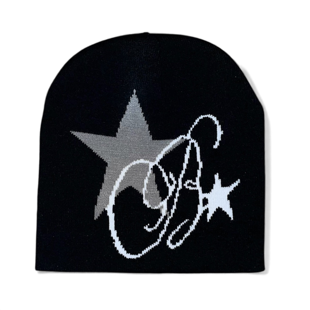 Bonnet noir étoile grise signature