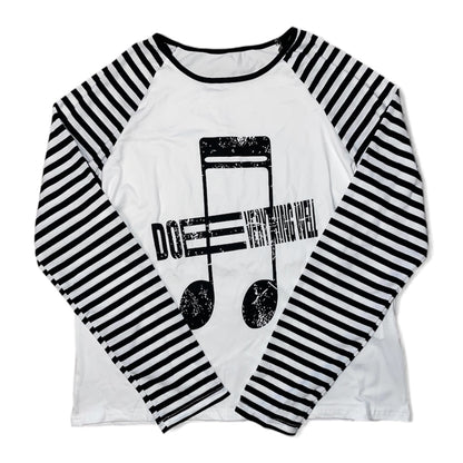 T-shirt à manches longues rayures musique 2000's