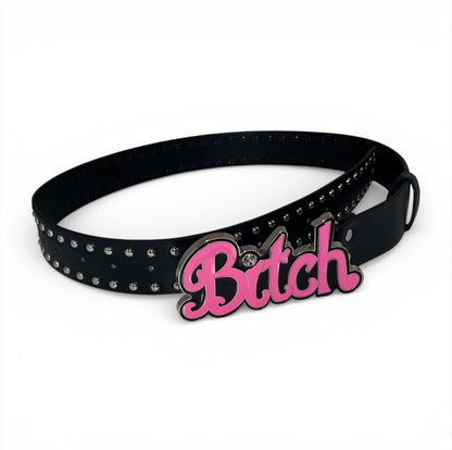 Ceinture B*tch girly rose