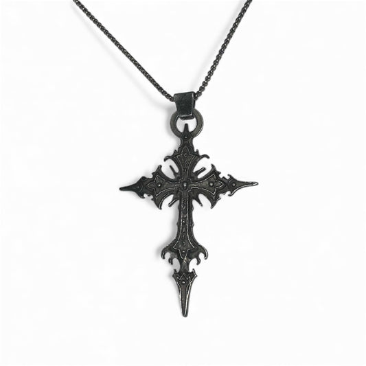 Chaîne pendentif croix lourde