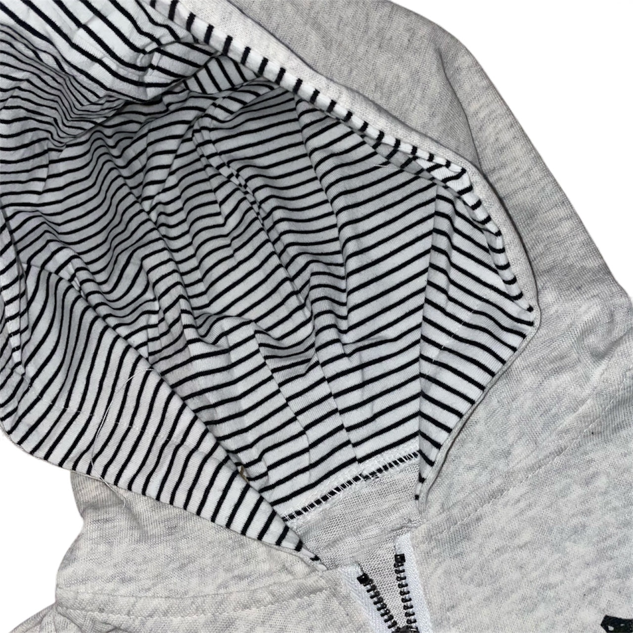 Veste zip capuche à rayures crop 2000's