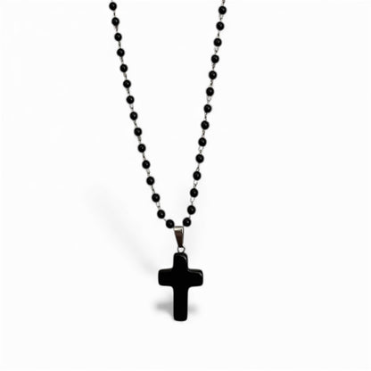 Pendentif croix noir