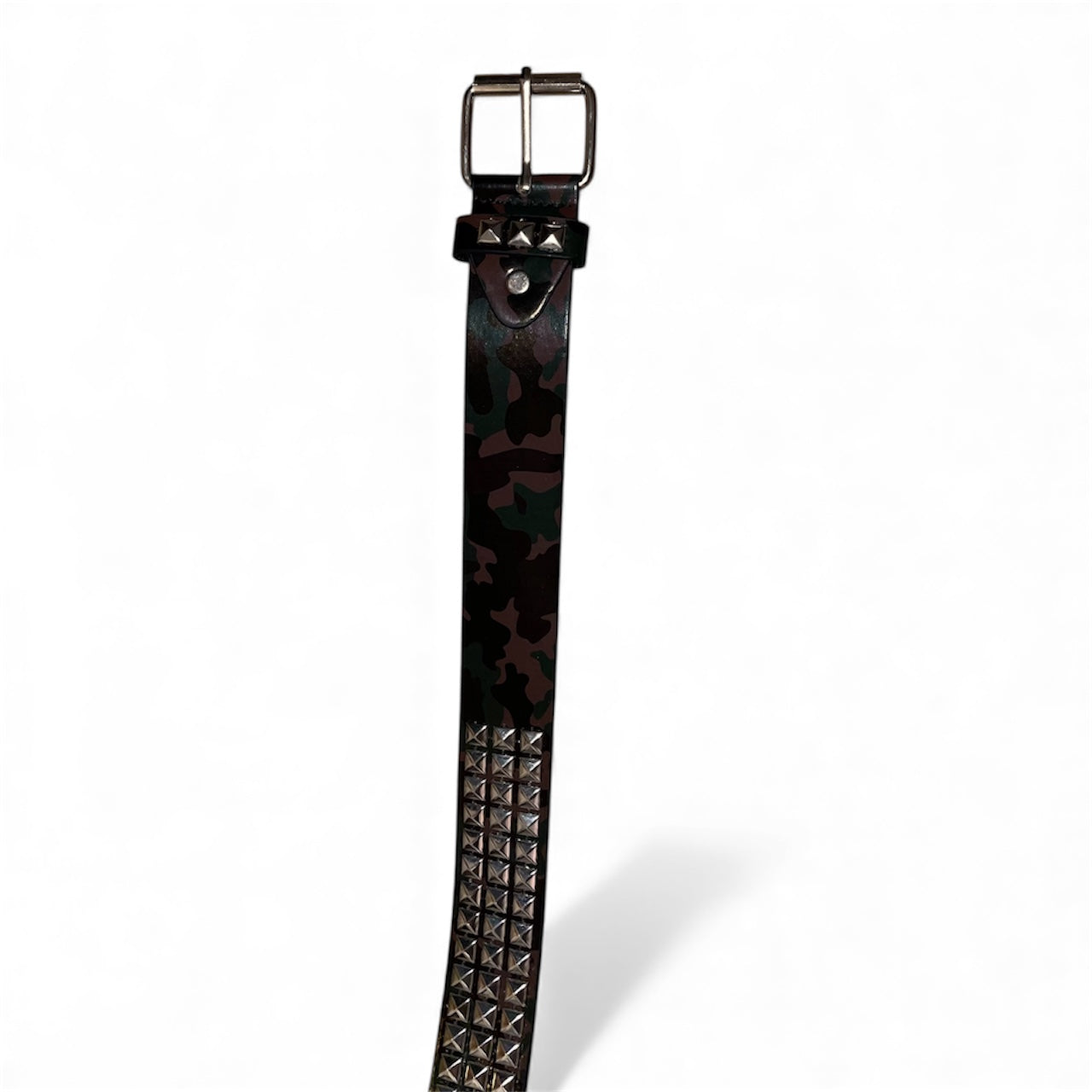 Ceinture camouflage army à strass clouté argenté