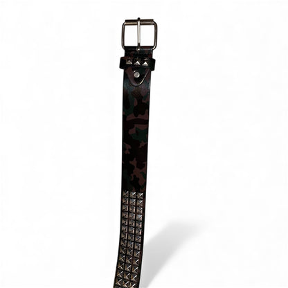 Ceinture camouflage army à strass clouté argenté