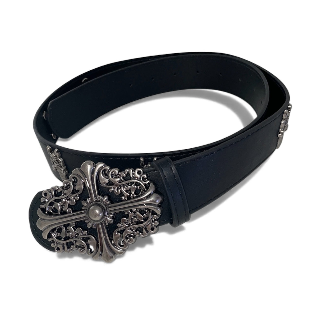 Ceinture noir à croix gothique
