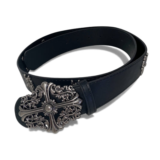 Ceinture noir à croix gothique