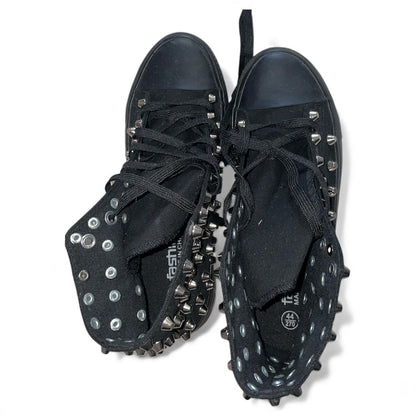 Paire de chaussures montantes à pics strass clouté y2k 2000´s