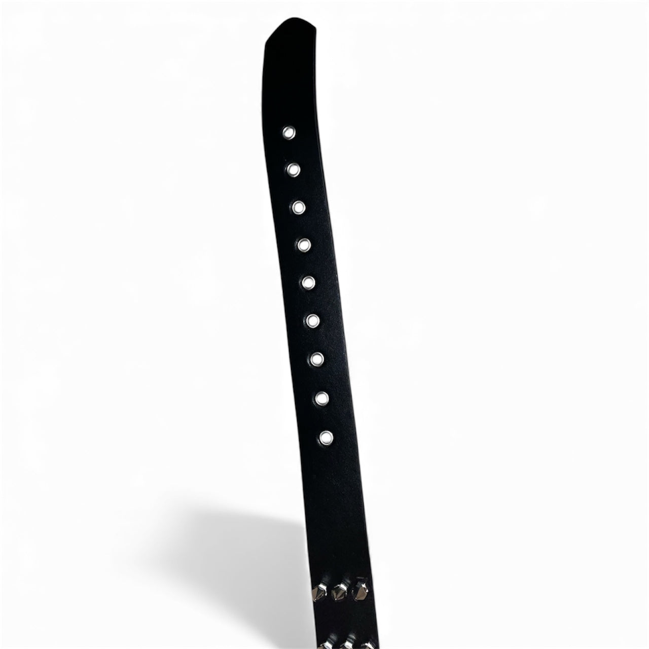 Ceinture noirs à pics argenté opium rock