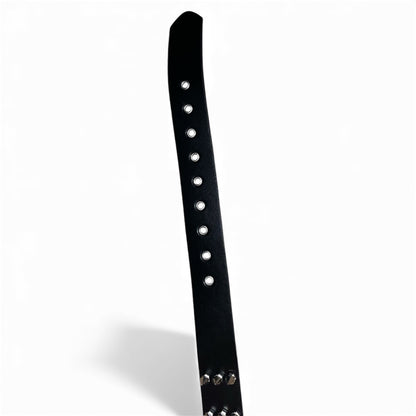 Ceinture noirs à pics argenté opium rock