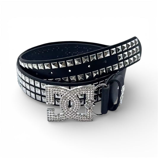 Ceinture noir à strass DC 2000's
