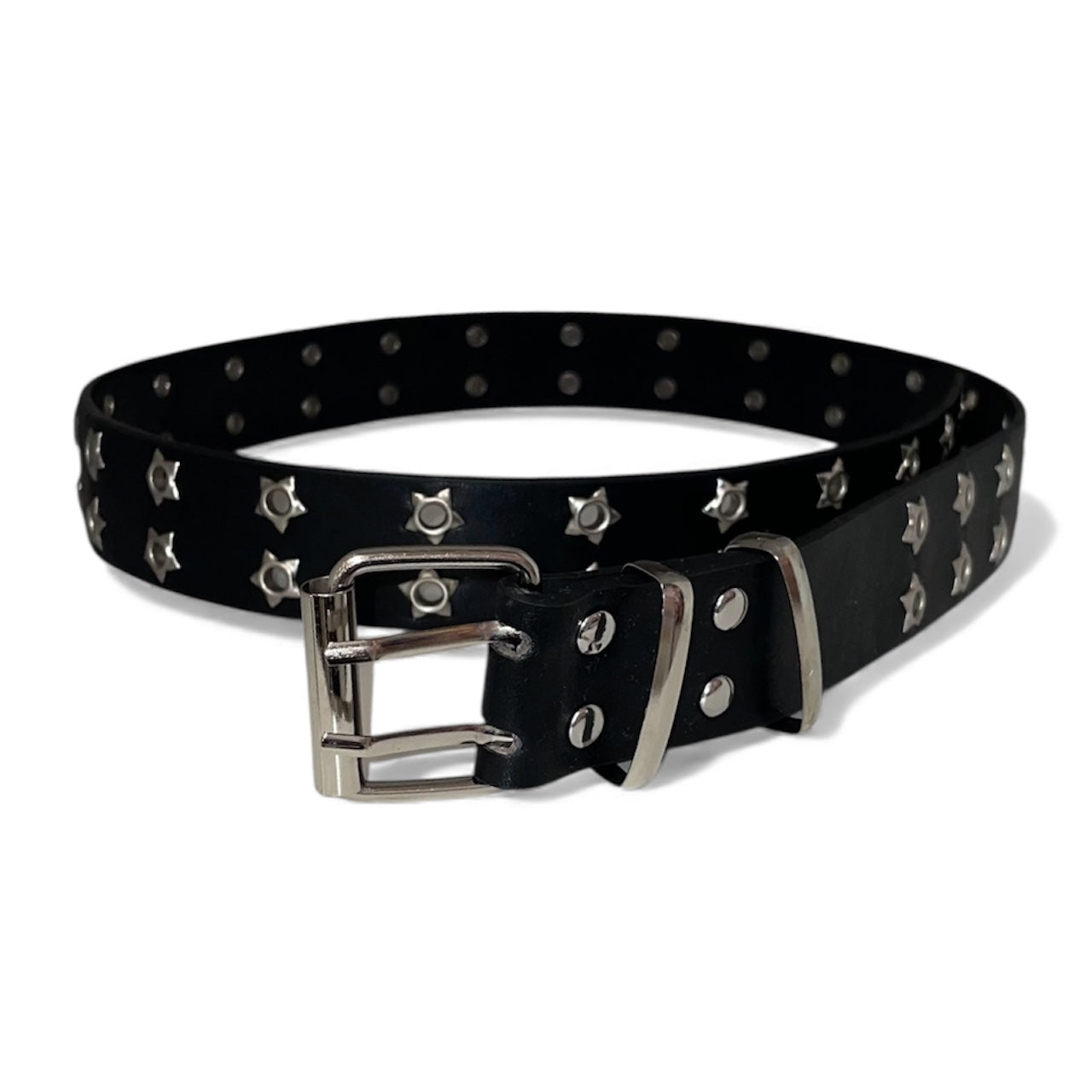 Ceinture noir à étoiles argenté