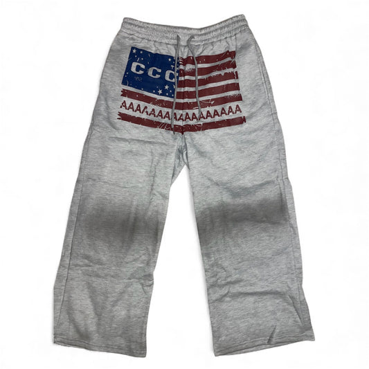 Pantalon jogging large drapeau USA